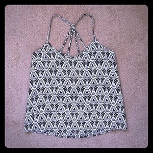 Black and white patterned tank top